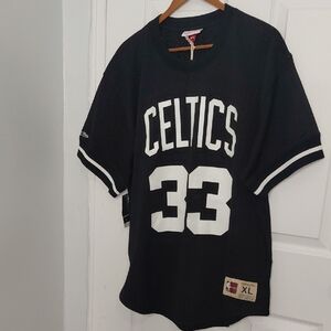 Mitchell & Ness Black and White Celtics Jersey